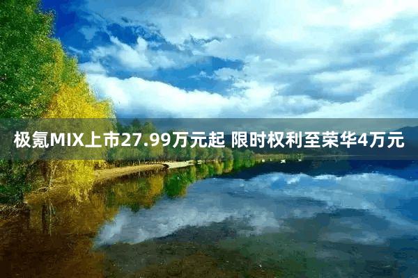 极氪MIX上市27.99万元起 限时权利至荣华4万元