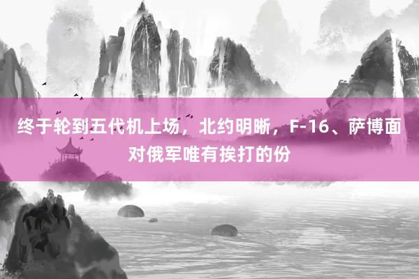 终于轮到五代机上场，北约明晰，F-16、萨博面对俄军唯有挨打的份