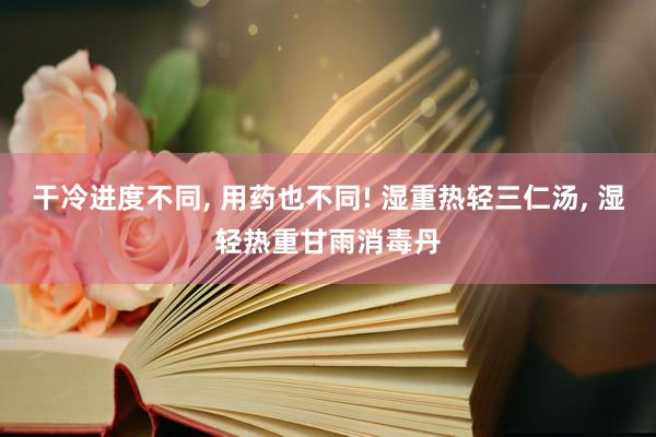 干冷进度不同, 用药也不同! 湿重热轻三仁汤, 湿轻热重甘雨消毒丹