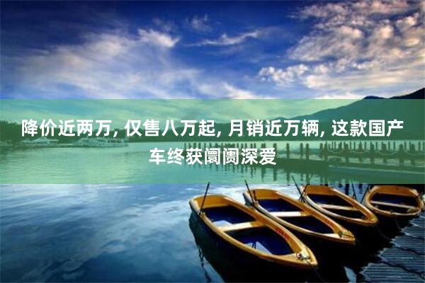 降价近两万, 仅售八万起, 月销近万辆, 这款国产车终获阛阓深爱