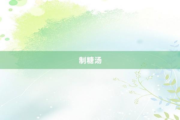 制糖汤